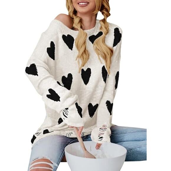 Tutorutor Womens Off The Shoulder Sweaters Oversized Lightweight Long Sleeve - Picture 3 of 5